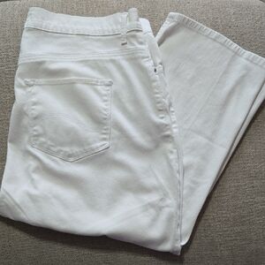 Lee Womens 20M White Denim Capris